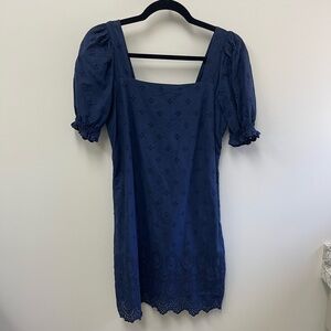 Draper James Midnight Blue Eyelet Dress